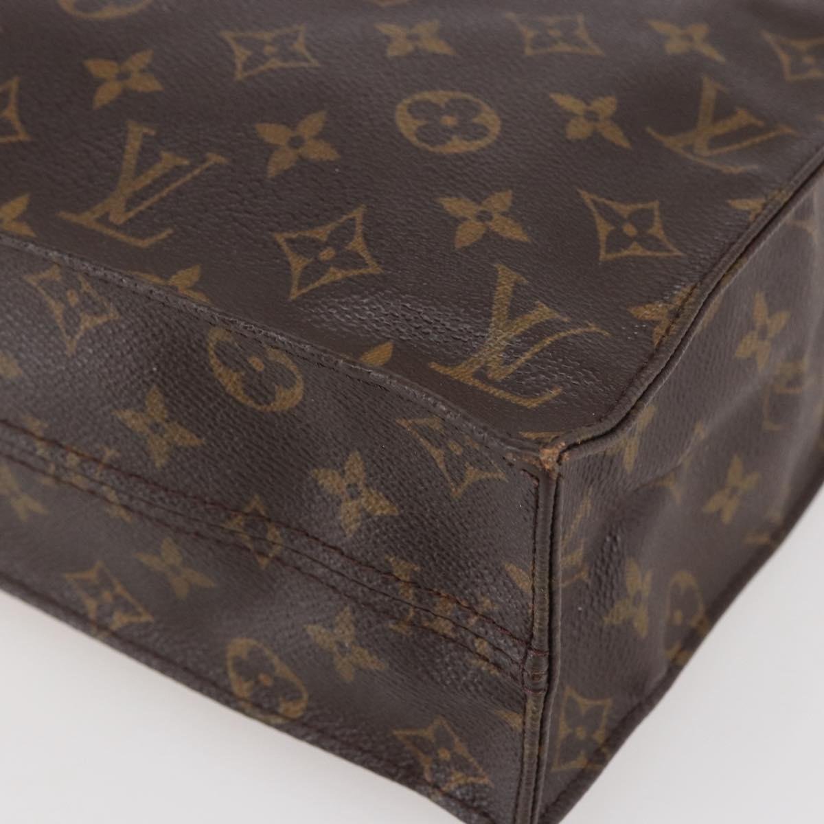 LOUIS VUITTON Monogram Sac Plat Hand Bag M51140 LV Auth 144980