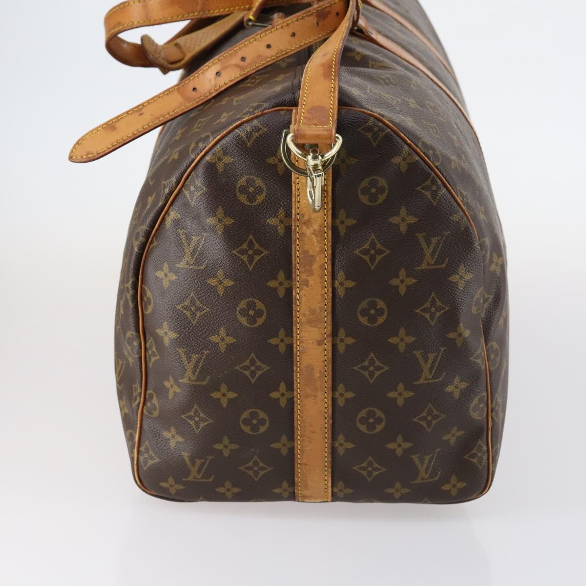 LOUIS VUITTON Monogram Keepall Bandouliere 55 Boston Bag M41414 LV Auth 144984