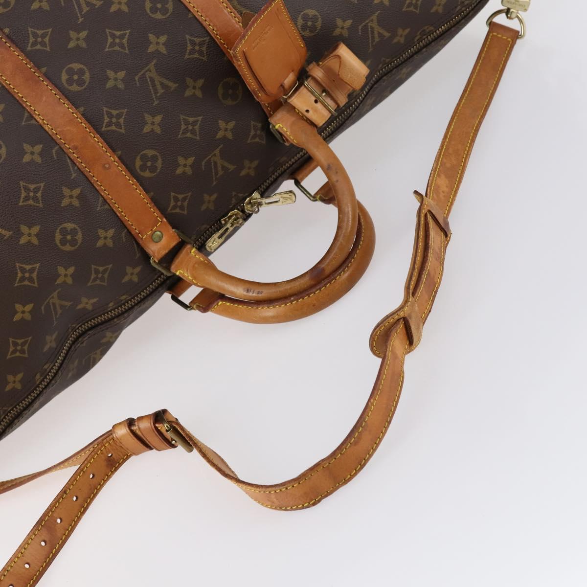 LOUIS VUITTON Monogram Keepall Bandouliere 55 Boston Bag M41414 LV Auth 144984