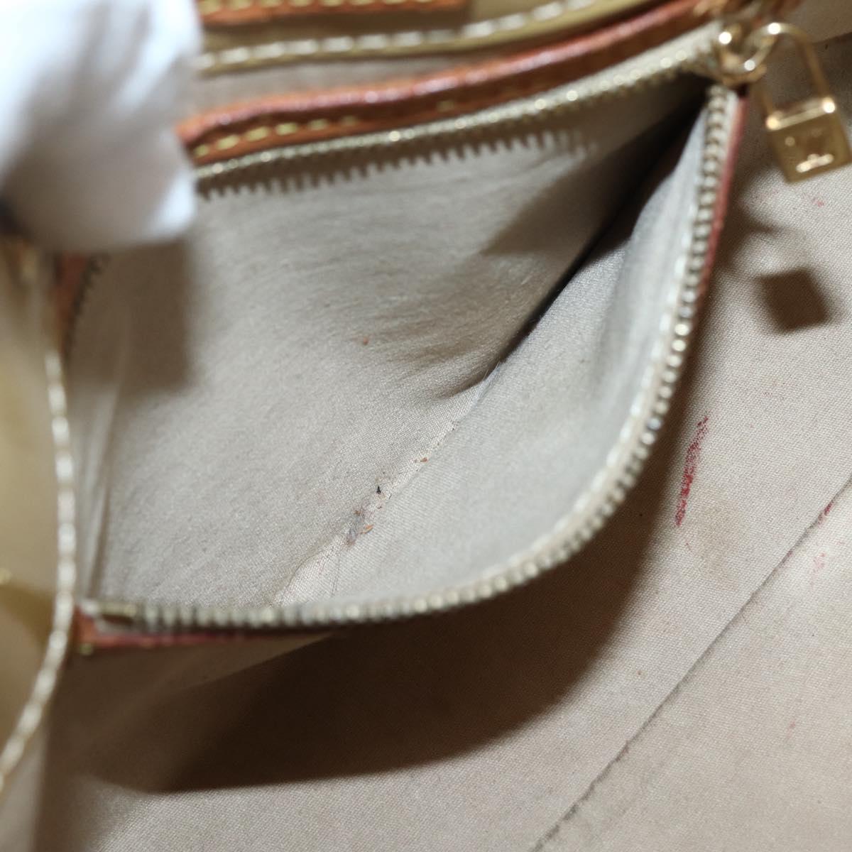 LOUIS VUITTON Monogram Vernis Reade PM Hand Bag Beige M91334 LV Auth 144987