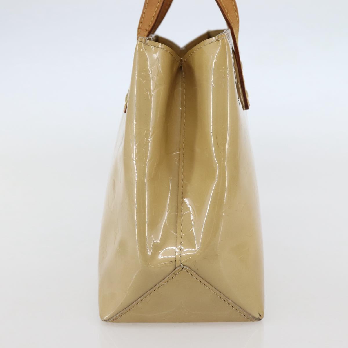 LOUIS VUITTON Monogram Vernis Reade PM Hand Bag Beige M91334 LV Auth 144987