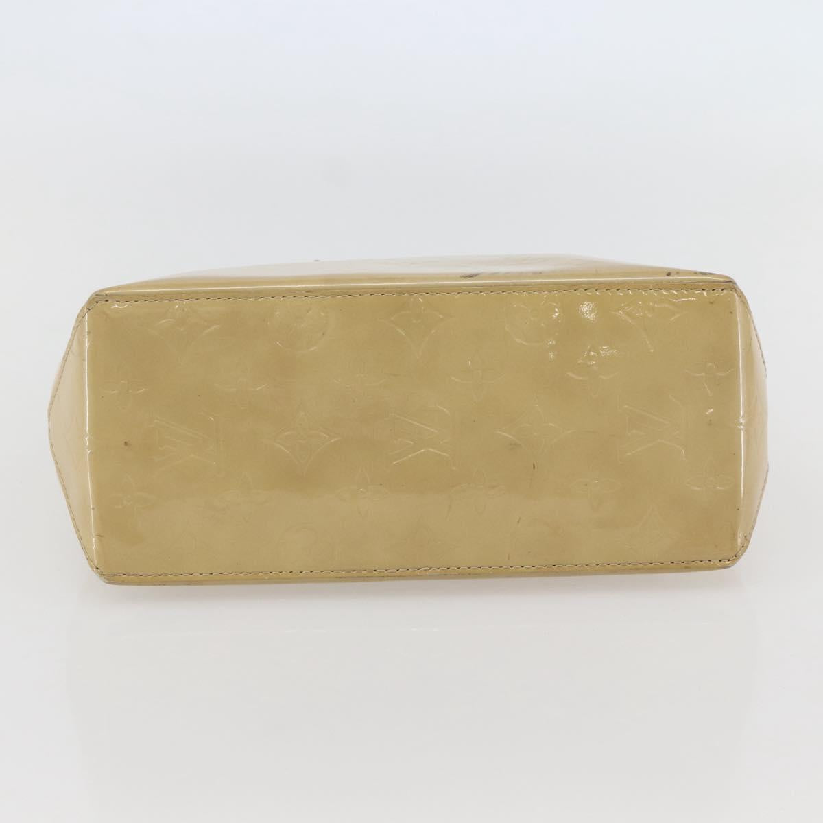 LOUIS VUITTON Monogram Vernis Reade PM Hand Bag Beige M91334 LV Auth 144987