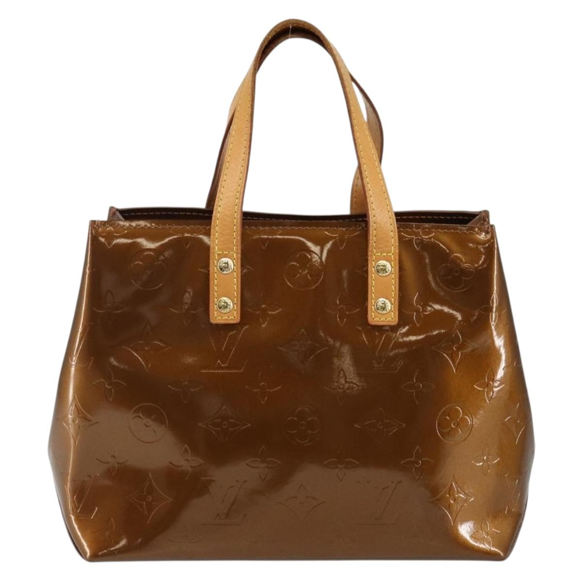 LOUIS VUITTON Monogram Vernis Reade PM Hand Bag Bronze M91146 LV Auth 144988