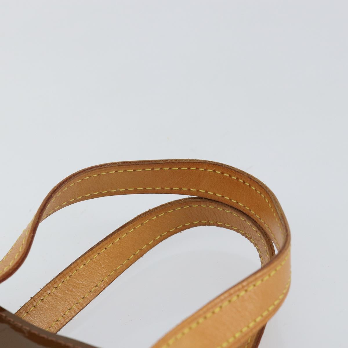 LOUIS VUITTON Monogram Vernis Reade PM Hand Bag Bronze M91146 LV Auth 144988