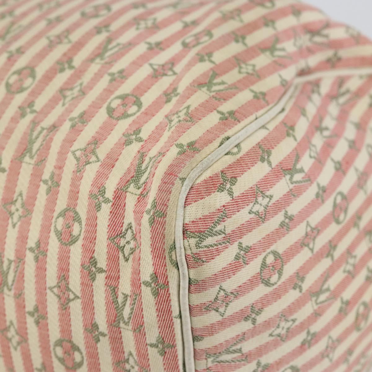 LOUIS VUITTON Monogram Mini Lin Croisette Speedy 30 Bag Pink M95501 Auth 144993