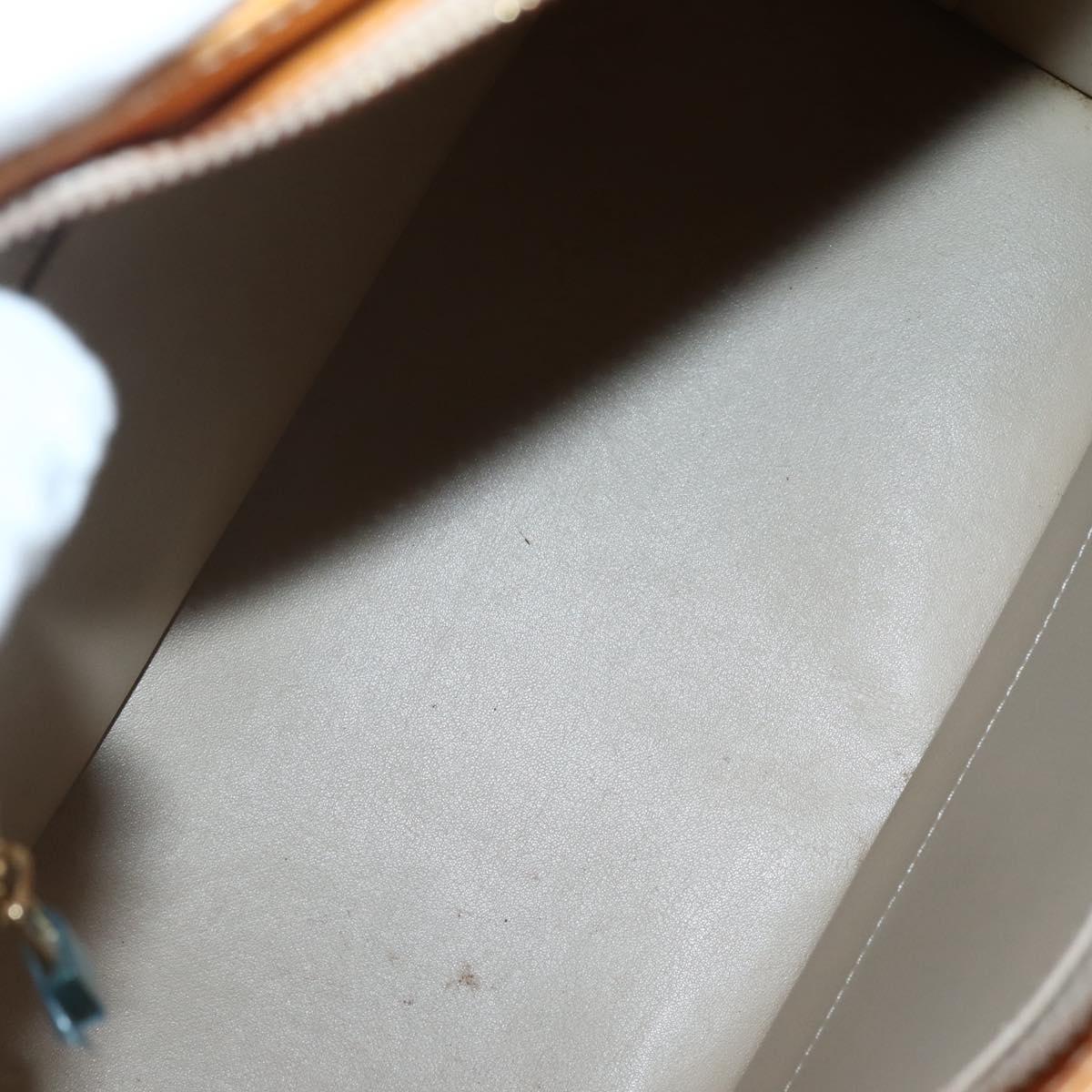 LOUIS VUITTON Monogram Vernis Houston Hand Bag Beige M91004 LV Auth 145003