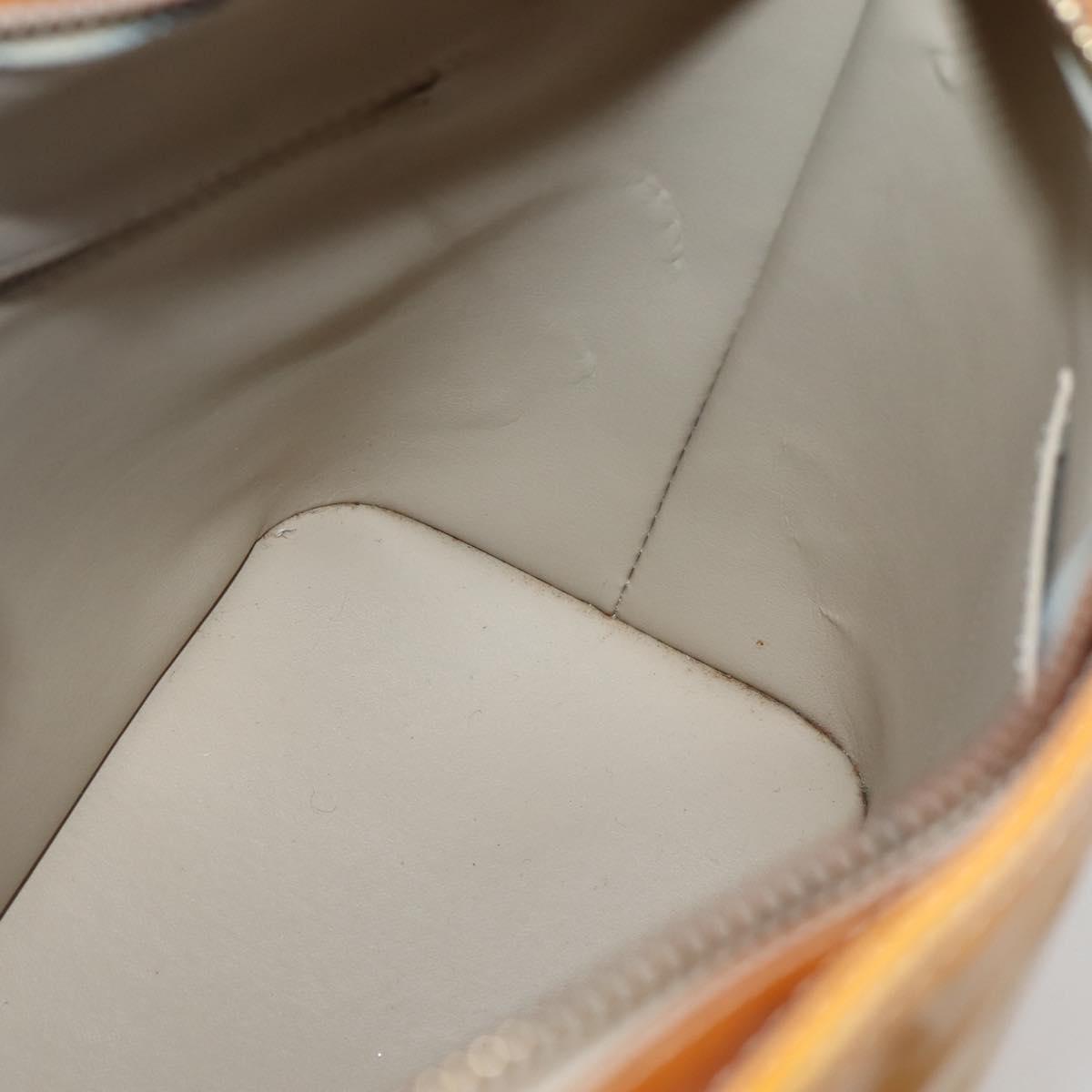 LOUIS VUITTON Monogram Vernis Houston Hand Bag Beige M91004 LV Auth 145003