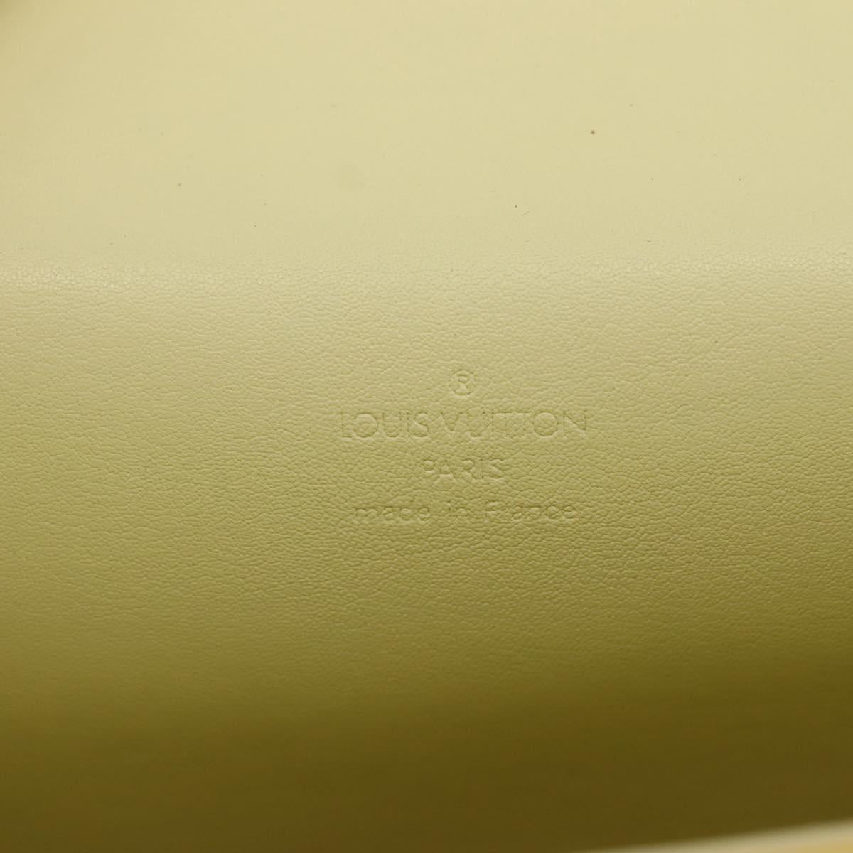 LOUIS VUITTON Monogram Vernis Spring Street Bag Lime Yellow M91068 Auth 145004