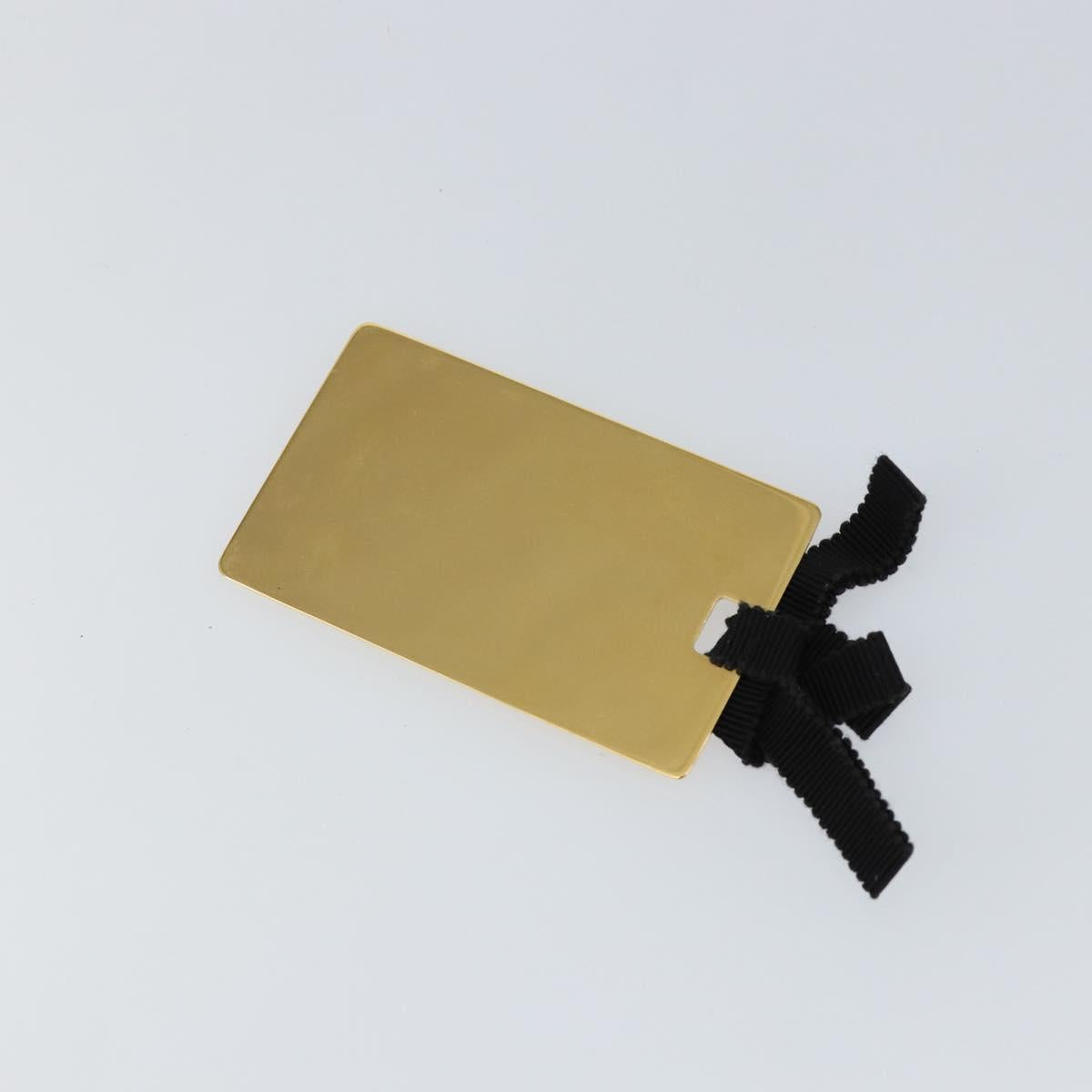 PRADA Clutch Bag Satin Green Gold Auth 145020