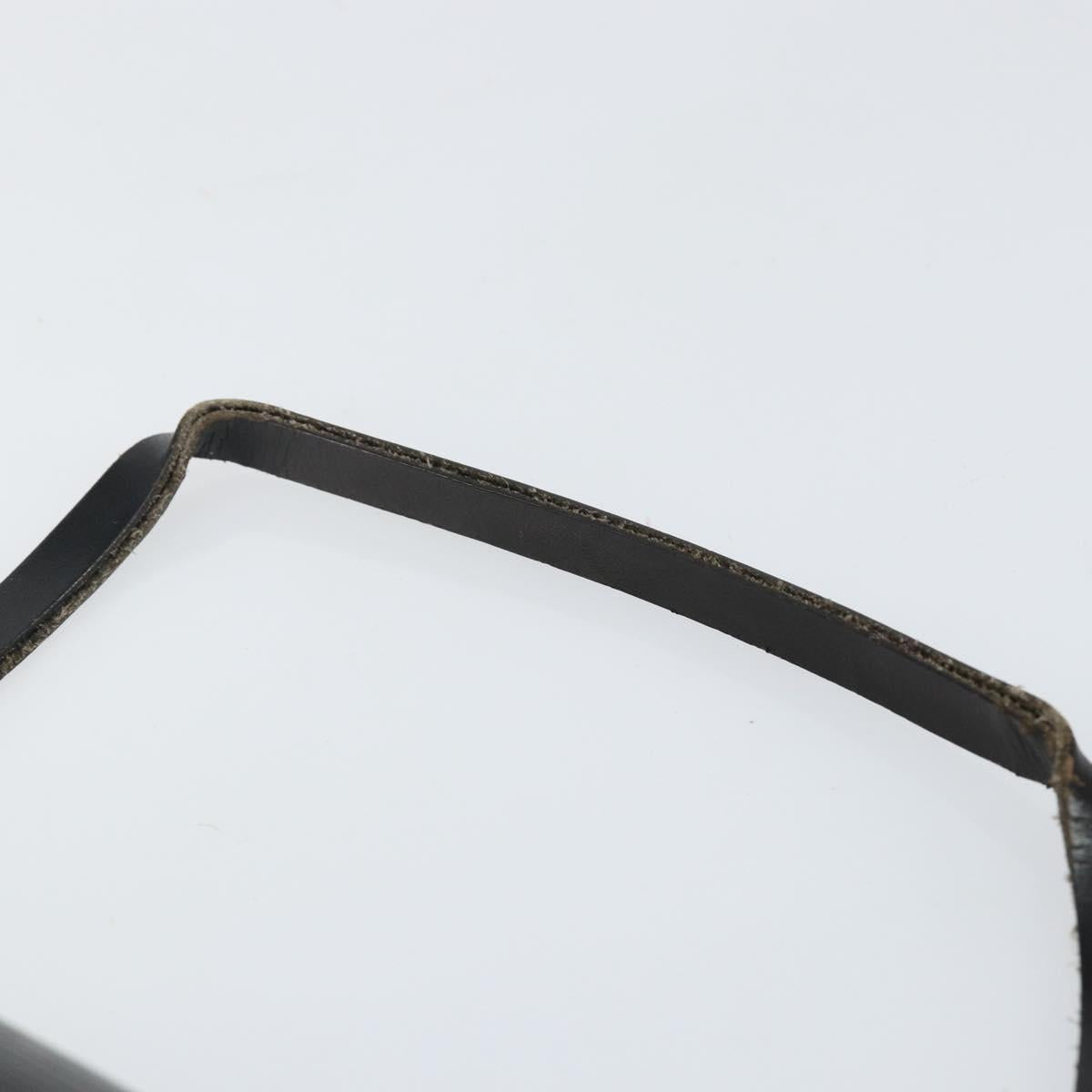 LOUIS VUITTON Epi Soufflot Pouch Black LV Auth 145034