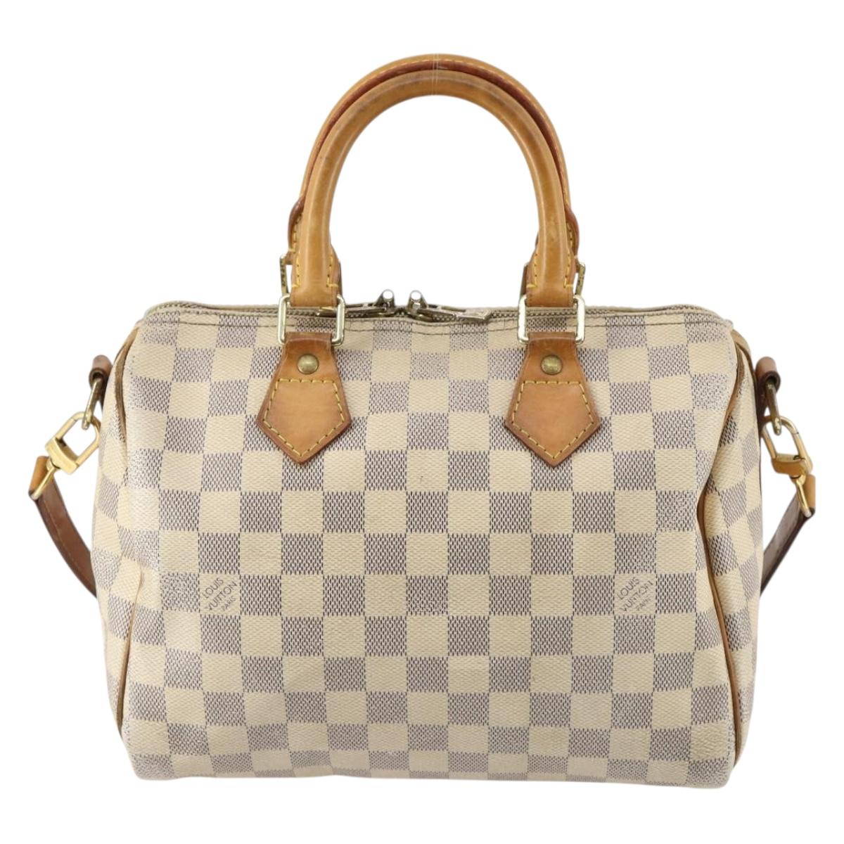 LOUIS VUITTON Damier Azur Speedy Bandouliere 25 Hand Bag N41000 LV Auth 145036