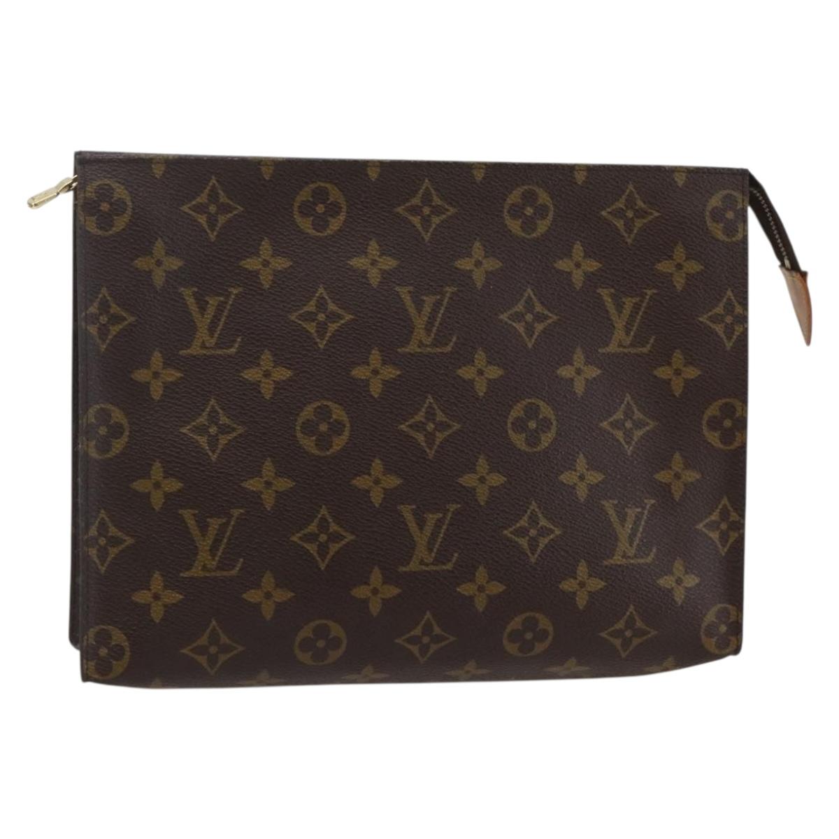 LOUIS VUITTON Monogram Poche Toilette 26 Pouch M47542 LV Auth 145045