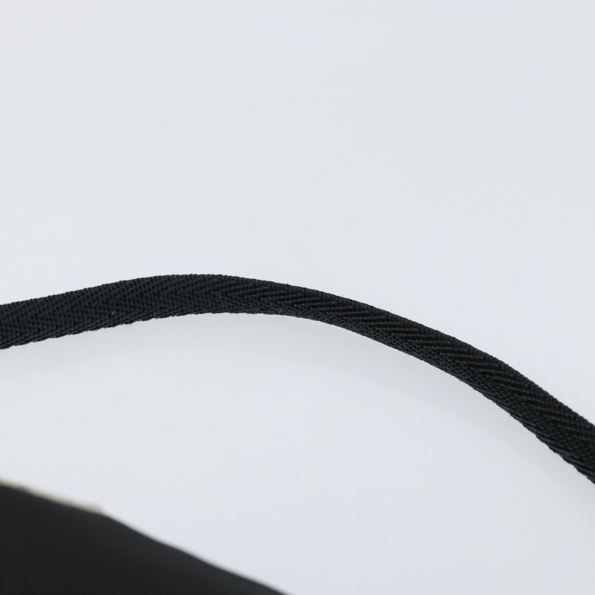 PRADA Accessory Pouch Nylon Black Silver Auth 145046