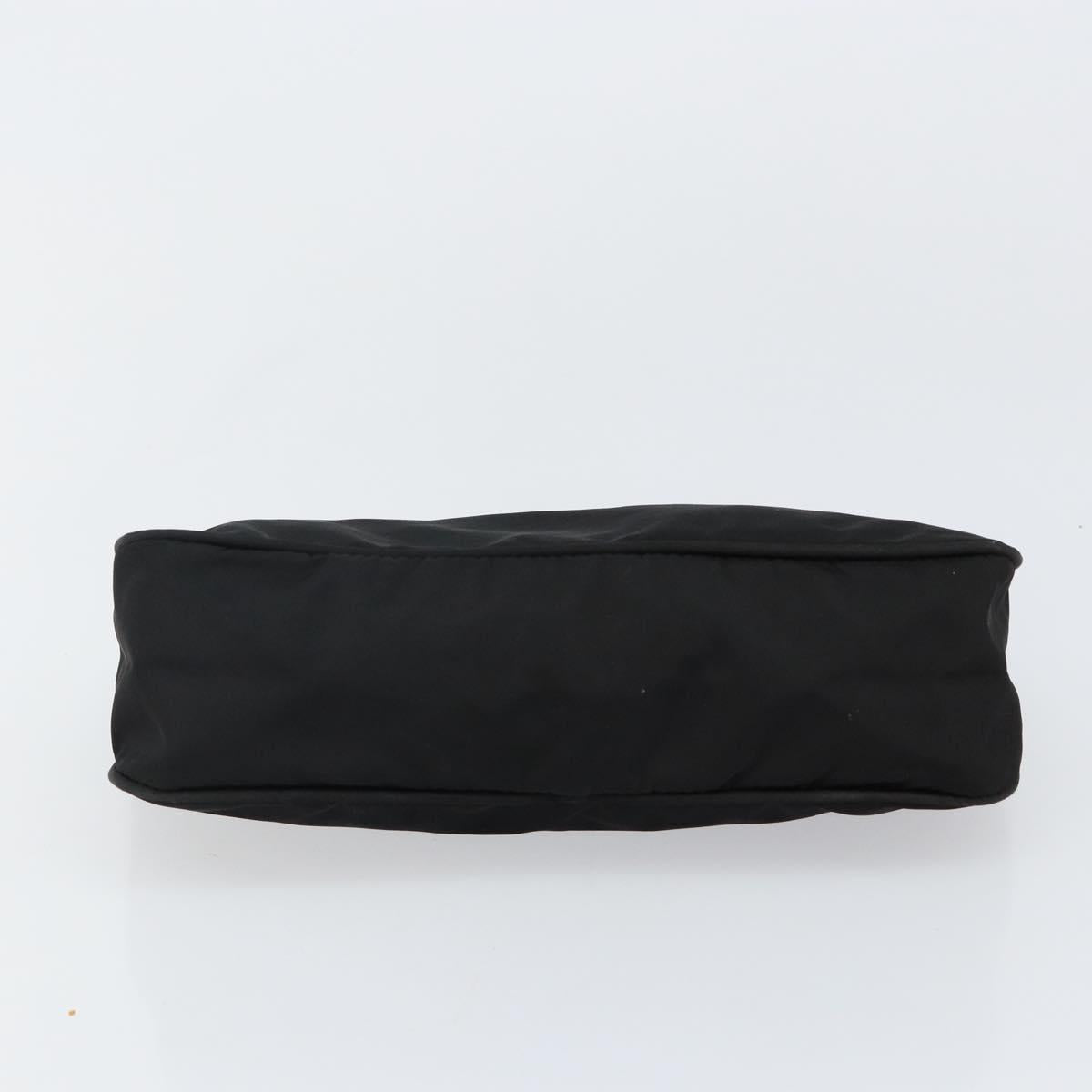 PRADA Accessory Pouch Nylon Black Silver Auth 145046