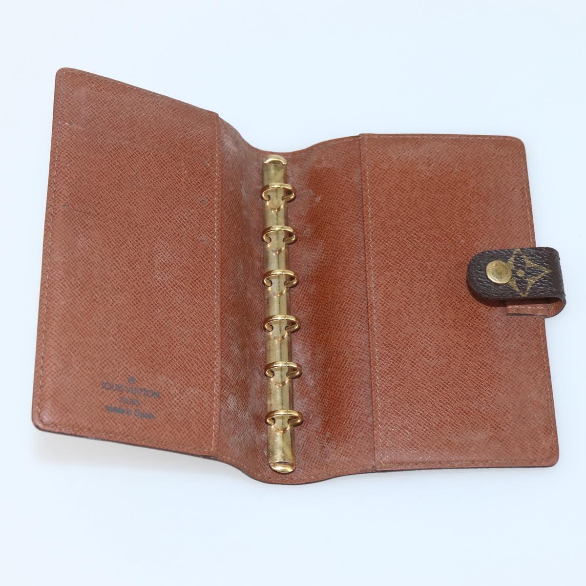LOUIS VUITTON Monogram Agenda PM Day Planner Cover R20005 LV Auth 145053
