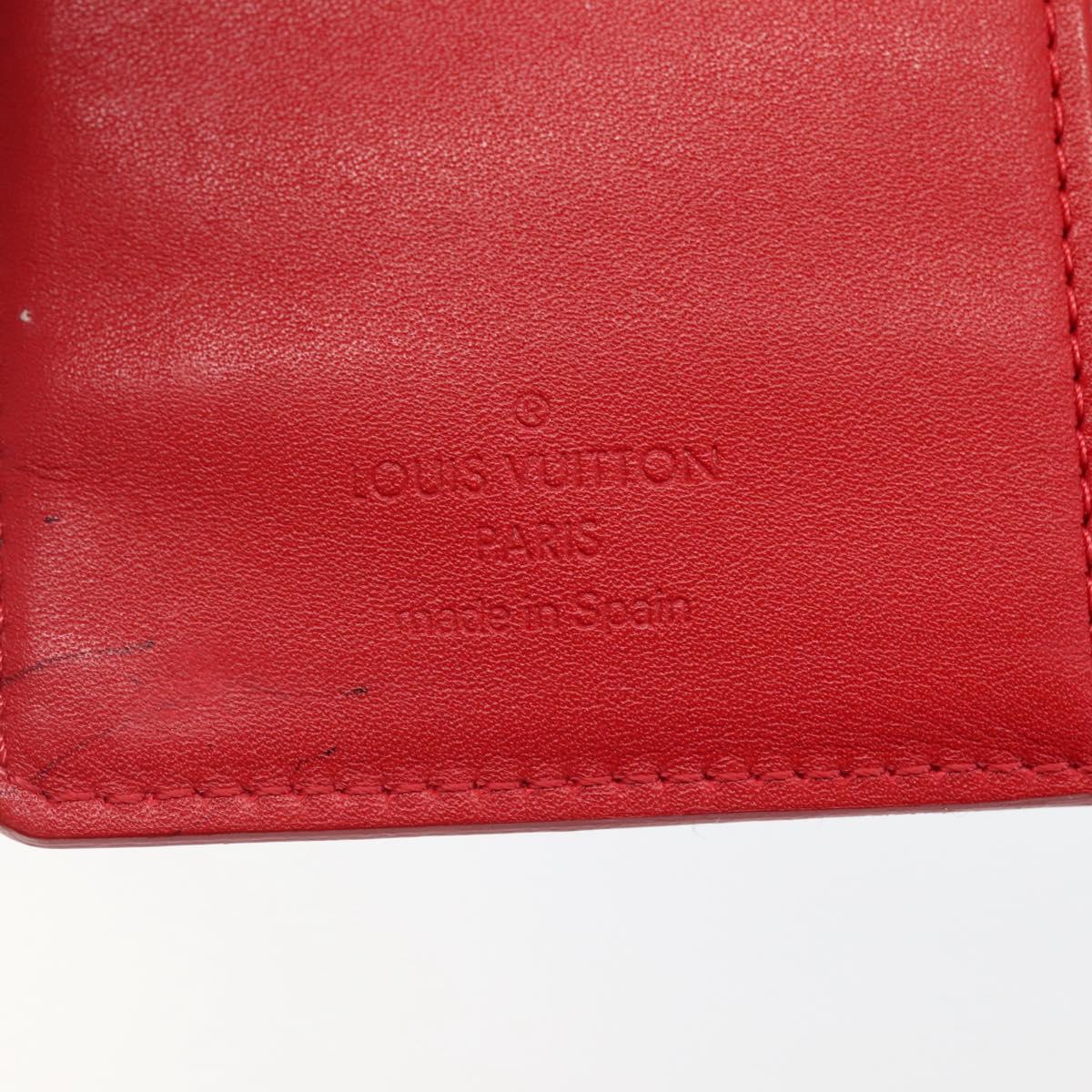LOUIS VUITTON Monogram Vernis Agenda PM Planner Cover Rouge R21003 Auth 145054