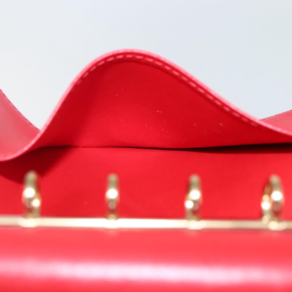 LOUIS VUITTON Monogram Vernis Agenda PM Planner Cover Rouge R21003 Auth 145054