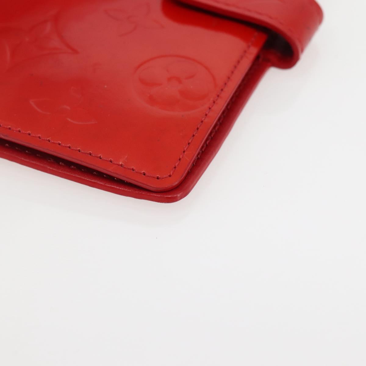 LOUIS VUITTON Monogram Vernis Agenda PM Planner Cover Rouge R21003 Auth 145054