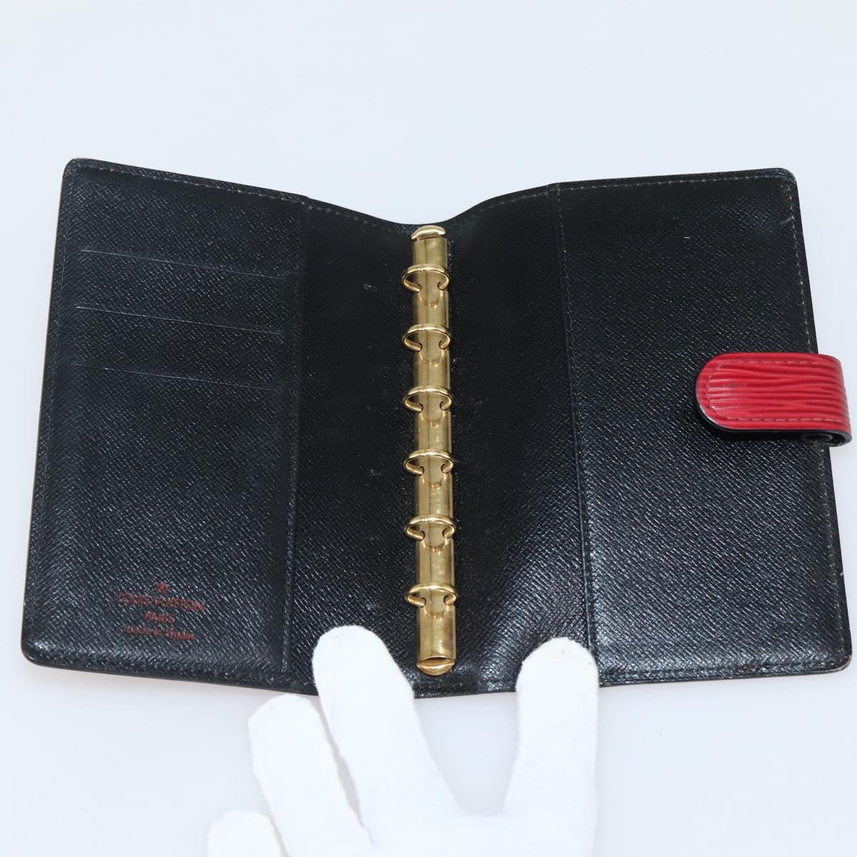 LOUIS VUITTON Epi Agenda PM Day Planner Cover Red R20057 LV Auth 145055