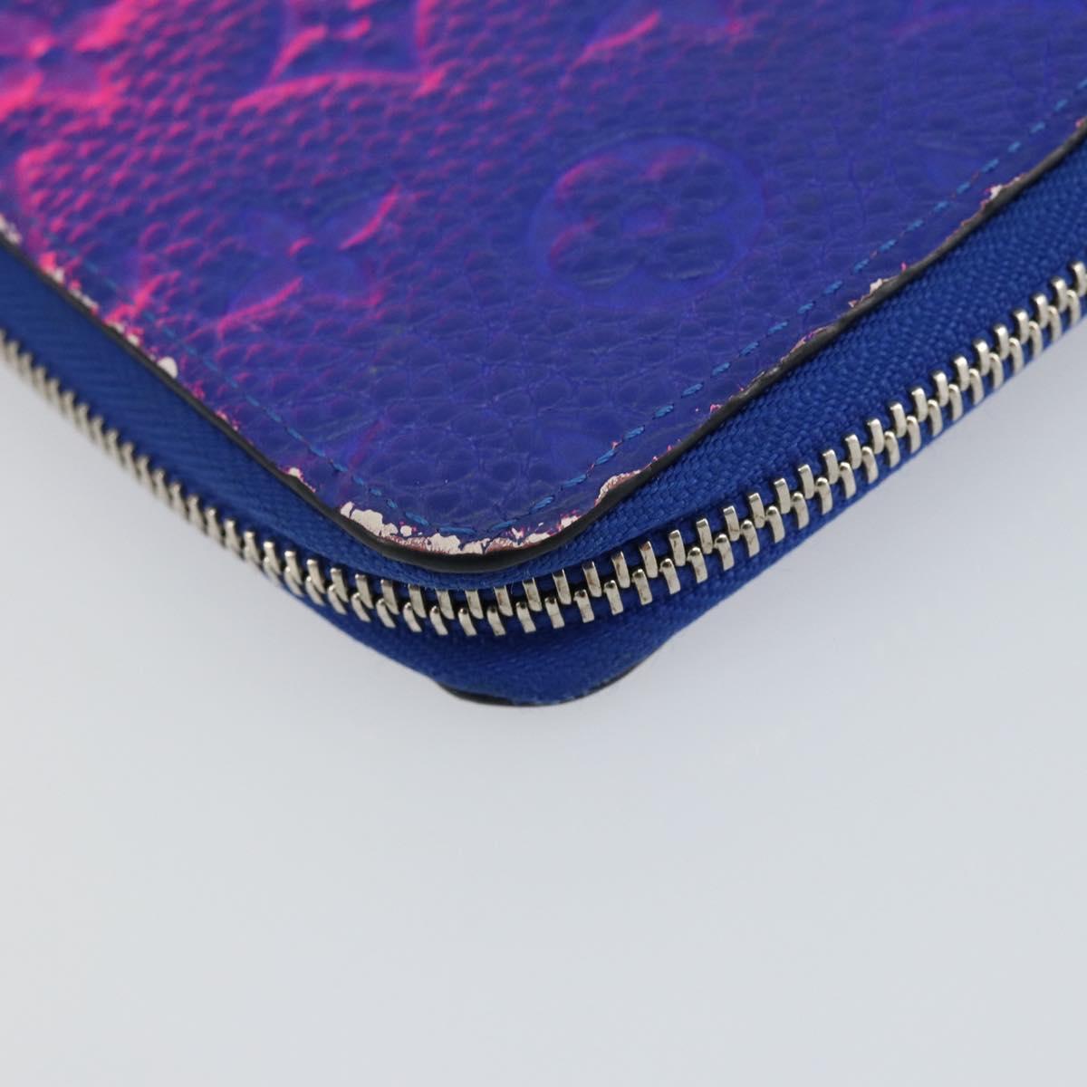 LOUIS VUITTON Illusion Zippy Wallet Vertical NM Wallet Pink M81243 Auth 145059