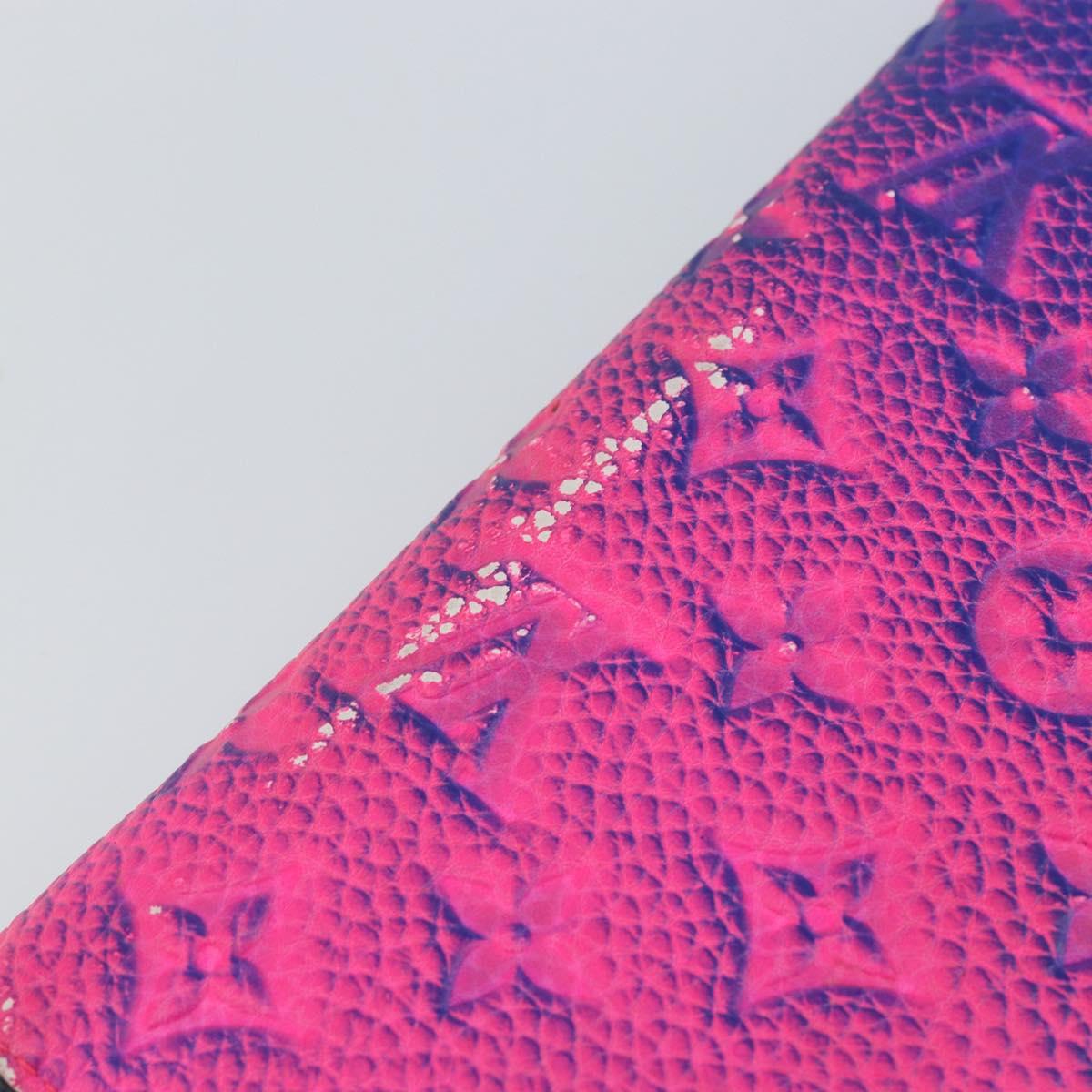 LOUIS VUITTON Illusion Zippy Wallet Vertical NM Wallet Pink M81243 Auth 145059