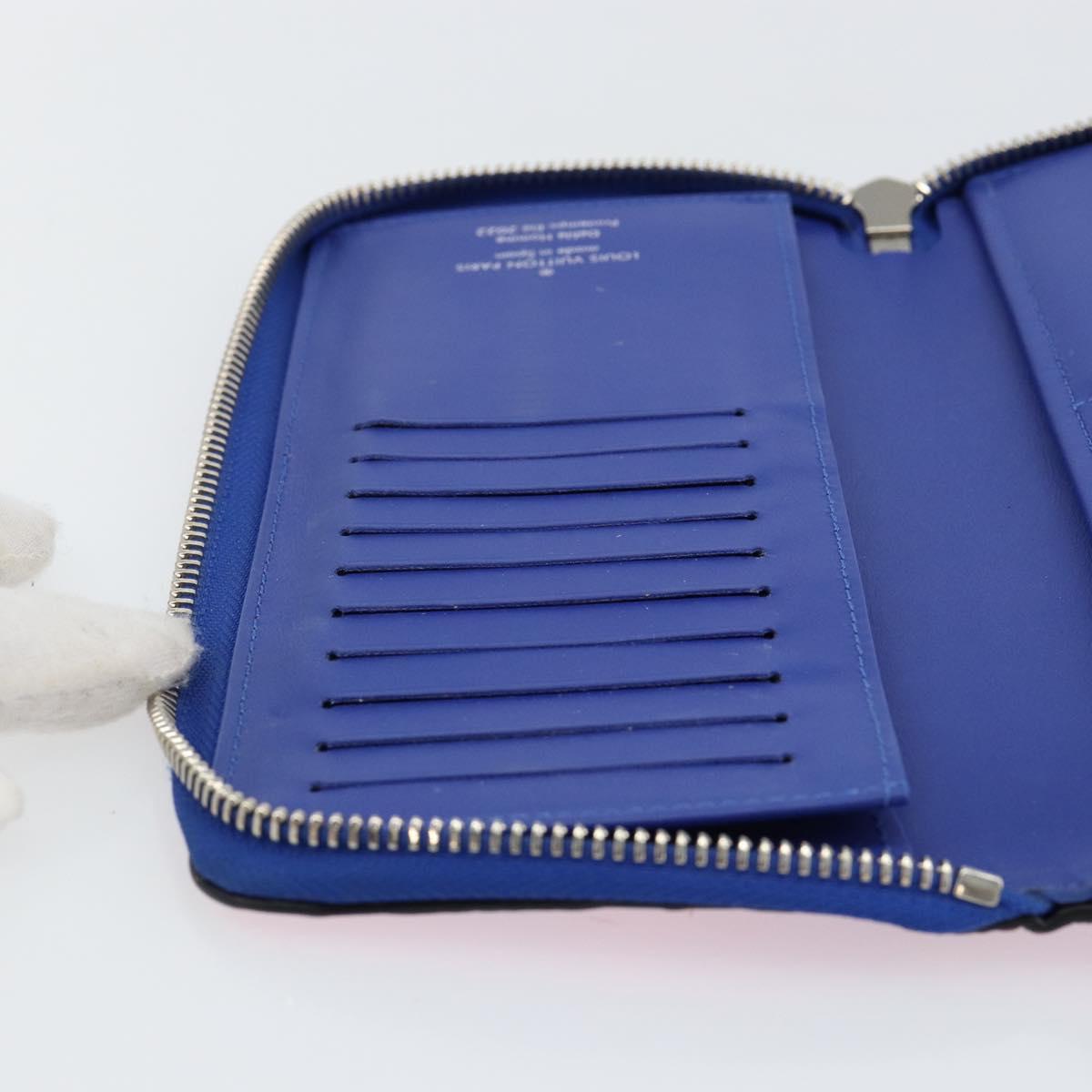 LOUIS VUITTON Illusion Zippy Wallet Vertical NM Wallet Pink M81243 Auth 145059