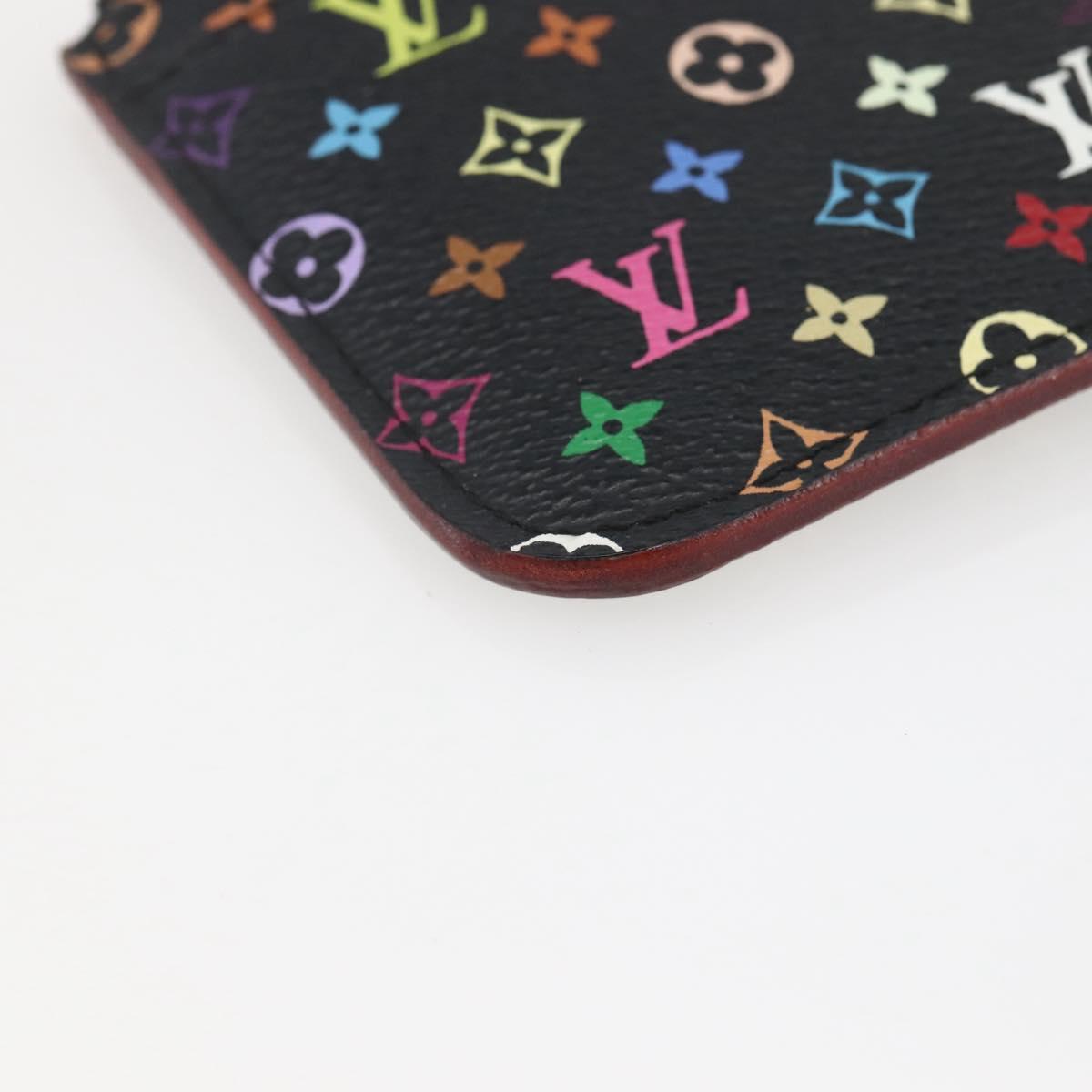 LOUIS VUITTON Multicolor Pochette Cles NM Coin Purse Black M60279 Auth 145060V