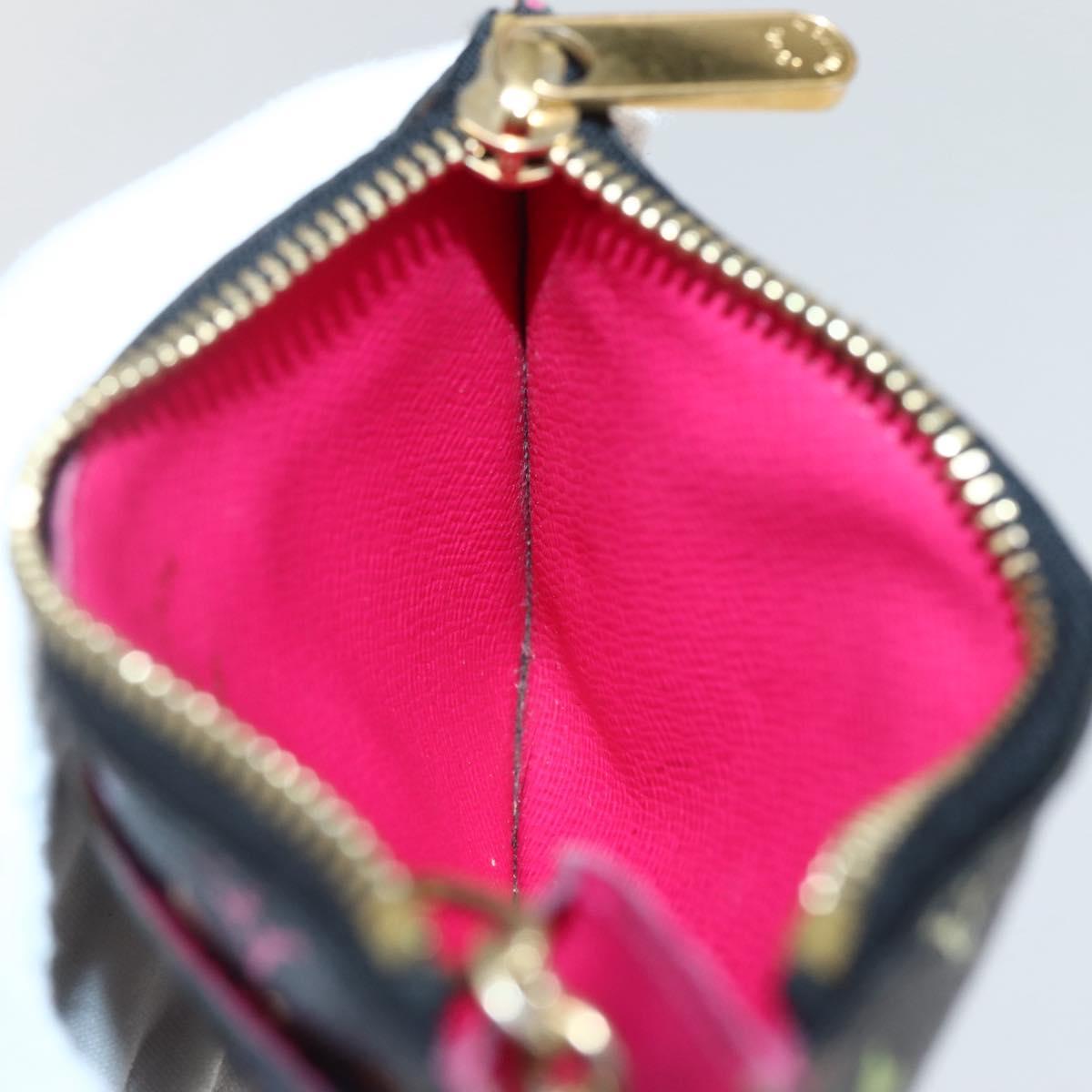 LOUIS VUITTON Multicolor Pochette Cles NM Coin Purse Black M60279 Auth 145060V