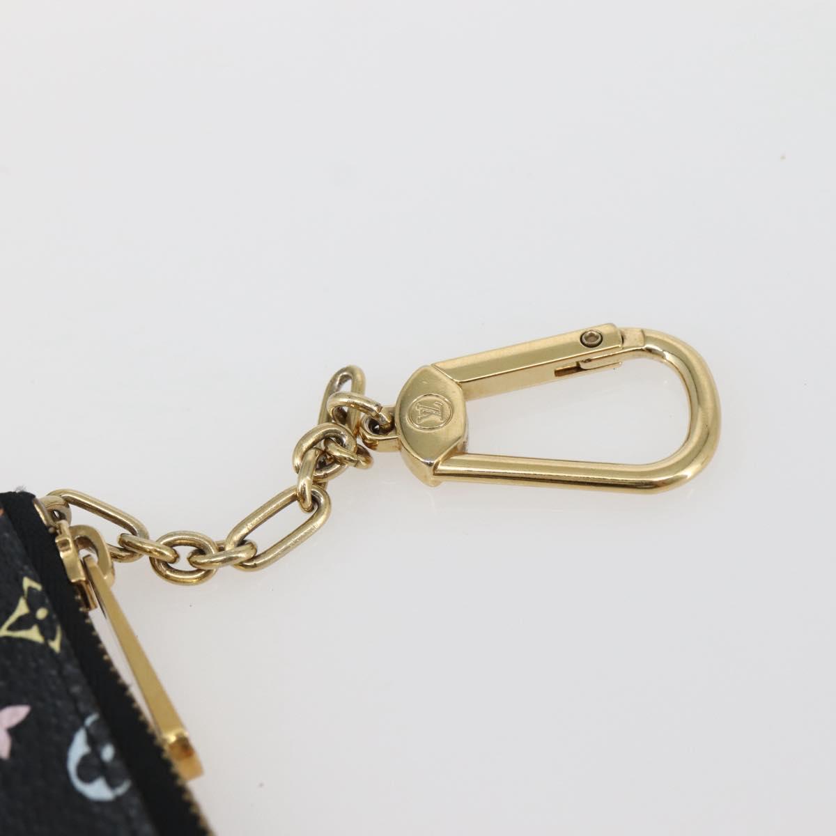 LOUIS VUITTON Multicolor Pochette Cles NM Coin Purse Black M60279 Auth 145060V