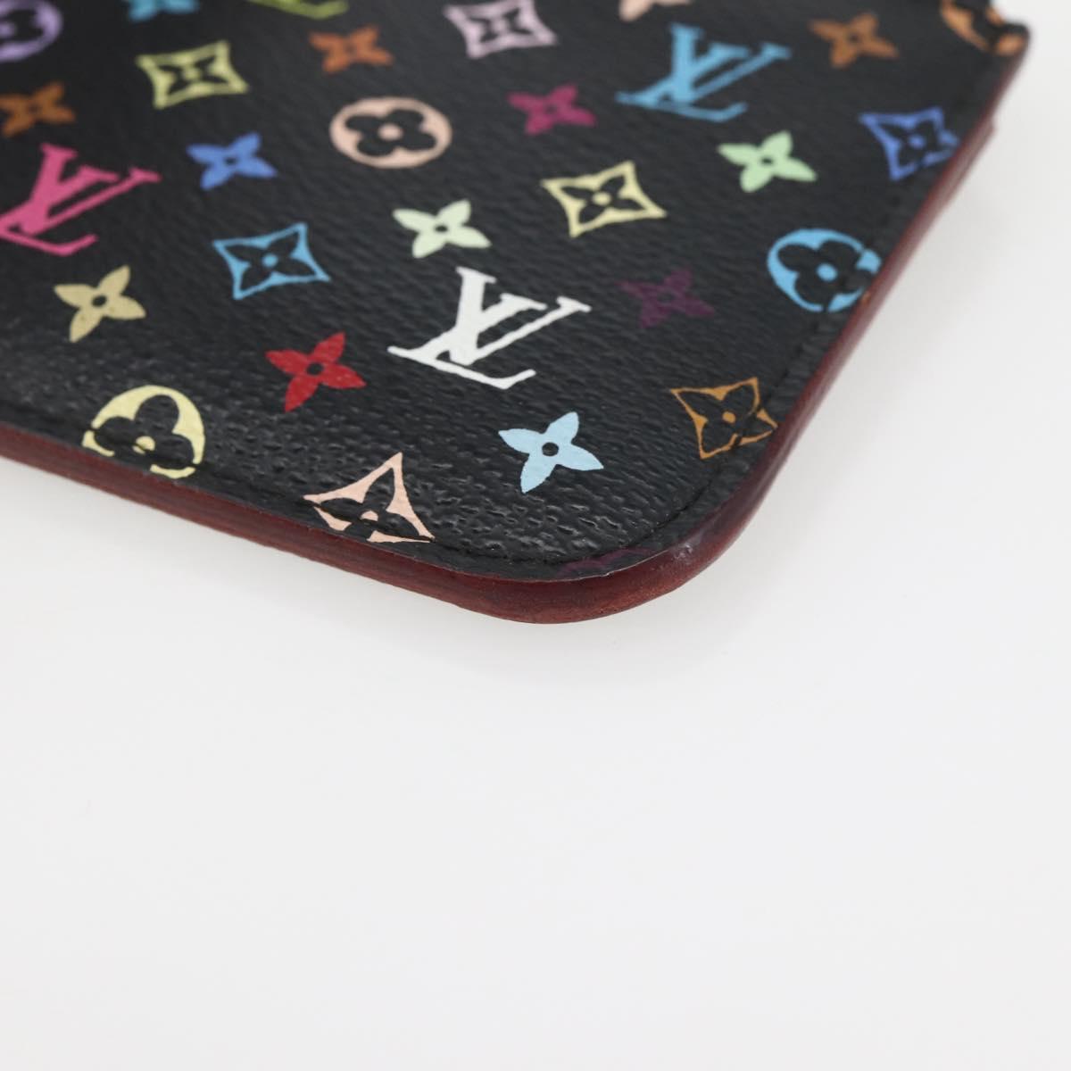 LOUIS VUITTON Multicolor Pochette Cles NM Coin Purse Black M60279 Auth 145060V