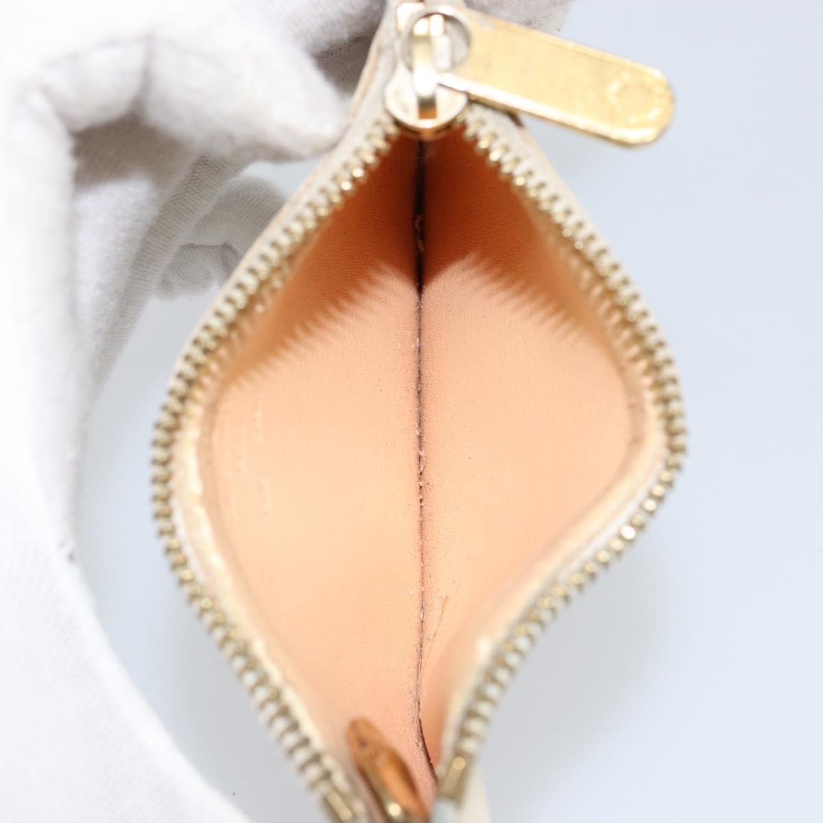 LOUIS VUITTON Multicolor Pochette Cles Coin Purse White M92655 LV Auth 145061