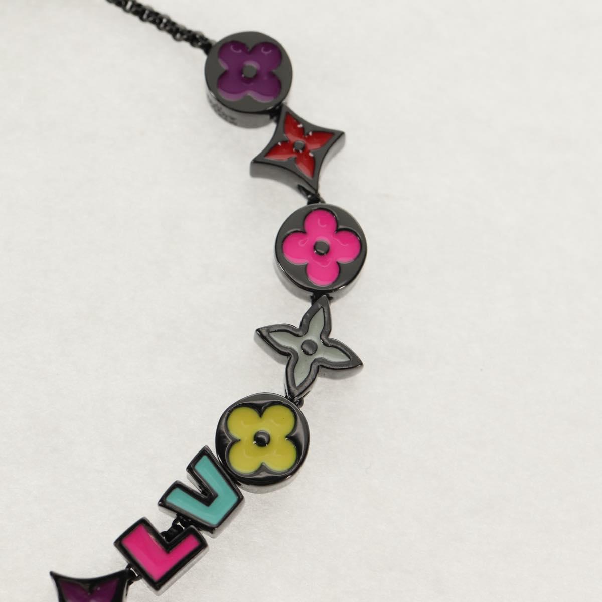 LOUIS VUITTON Bracelet Monogram Party Bracelet metal Black M0932A Auth 145065AM