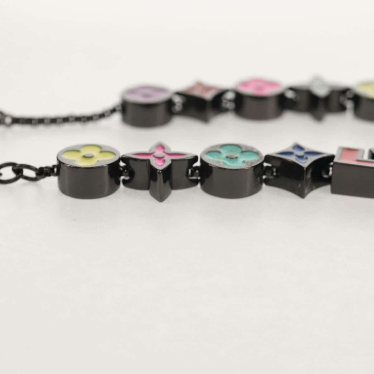 LOUIS VUITTON Bracelet Monogram Party Bracelet metal Black M0932A Auth 145065AM