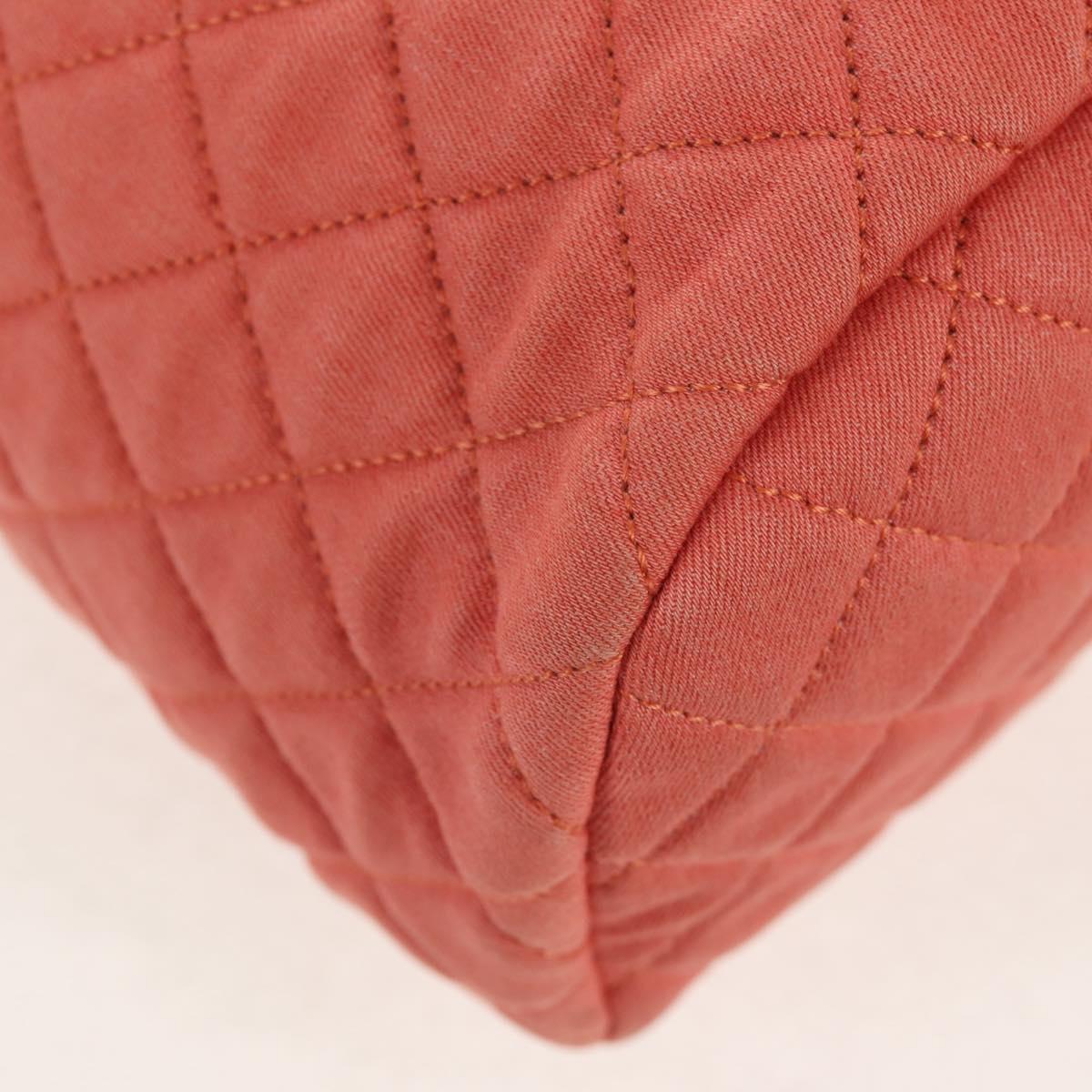 CHANEL Matelasse Backpack Denim Pink Gold CC Auth 145070AM