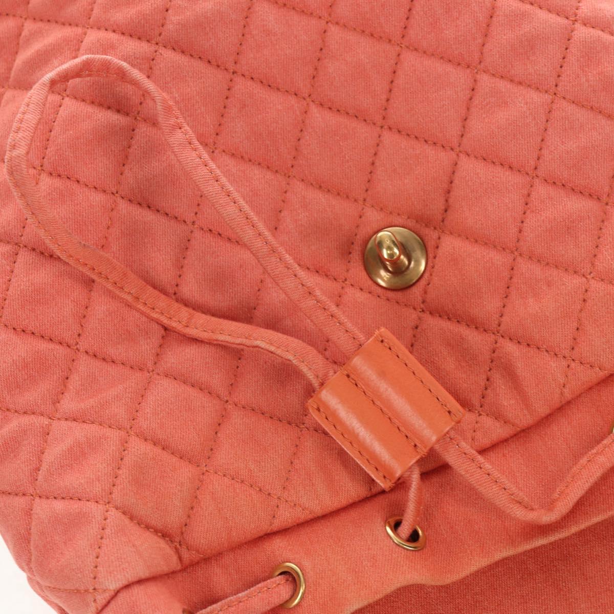 CHANEL Matelasse Backpack Denim Pink Gold CC Auth 145070SAM