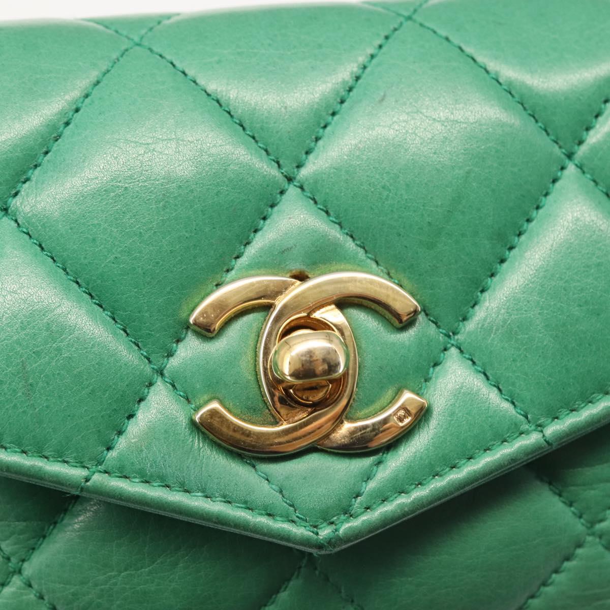 CHANEL Matelasse Waist Bag Lamb Skin Multicolor Gold CC Auth 145072