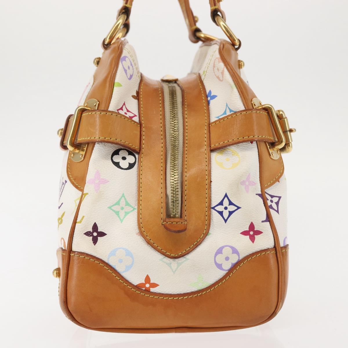LOUIS VUITTON Monogram Multicolor Claudia Hand Bag White M40193 LV Auth 145078