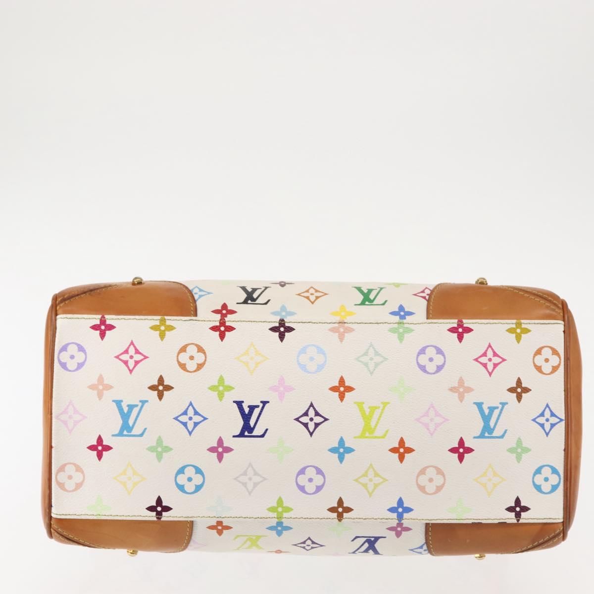 LOUIS VUITTON Monogram Multicolor Claudia Hand Bag White M40193 LV Auth 145078