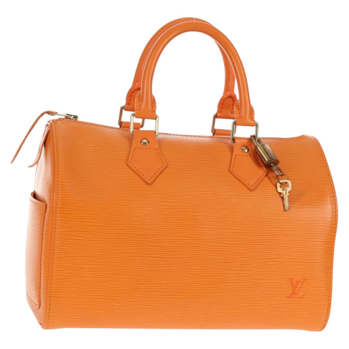 LOUIS VUITTON Epi Speedy 25 Hand Bag Orange Mandarin M5903H LV Auth 145079V