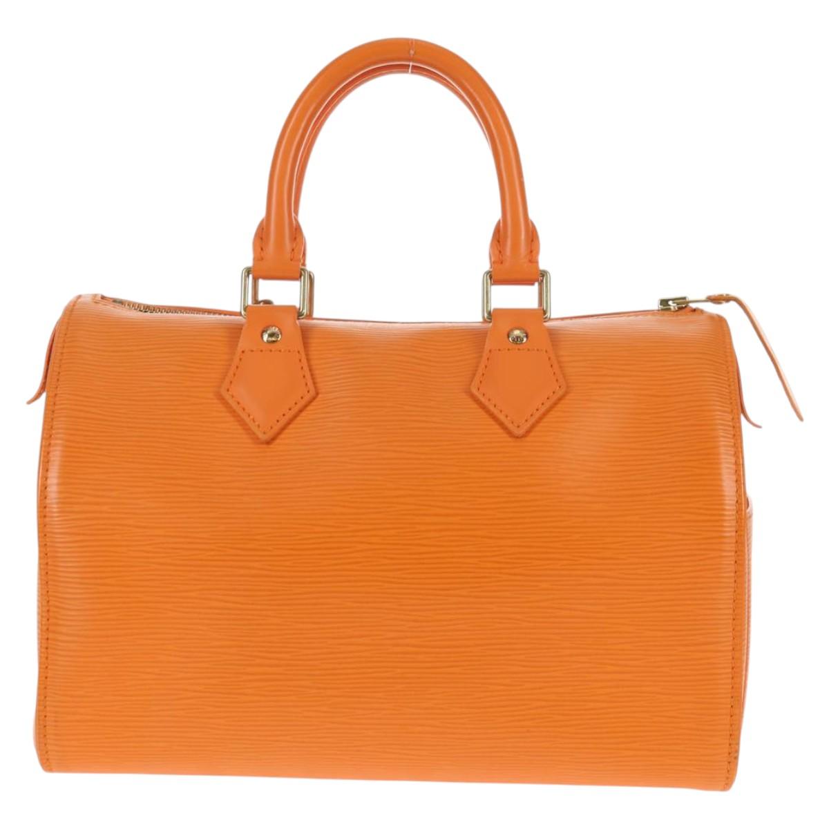 LOUIS VUITTON Epi Speedy 25 Hand Bag Orange Mandarin M5903H LV Auth 145079V