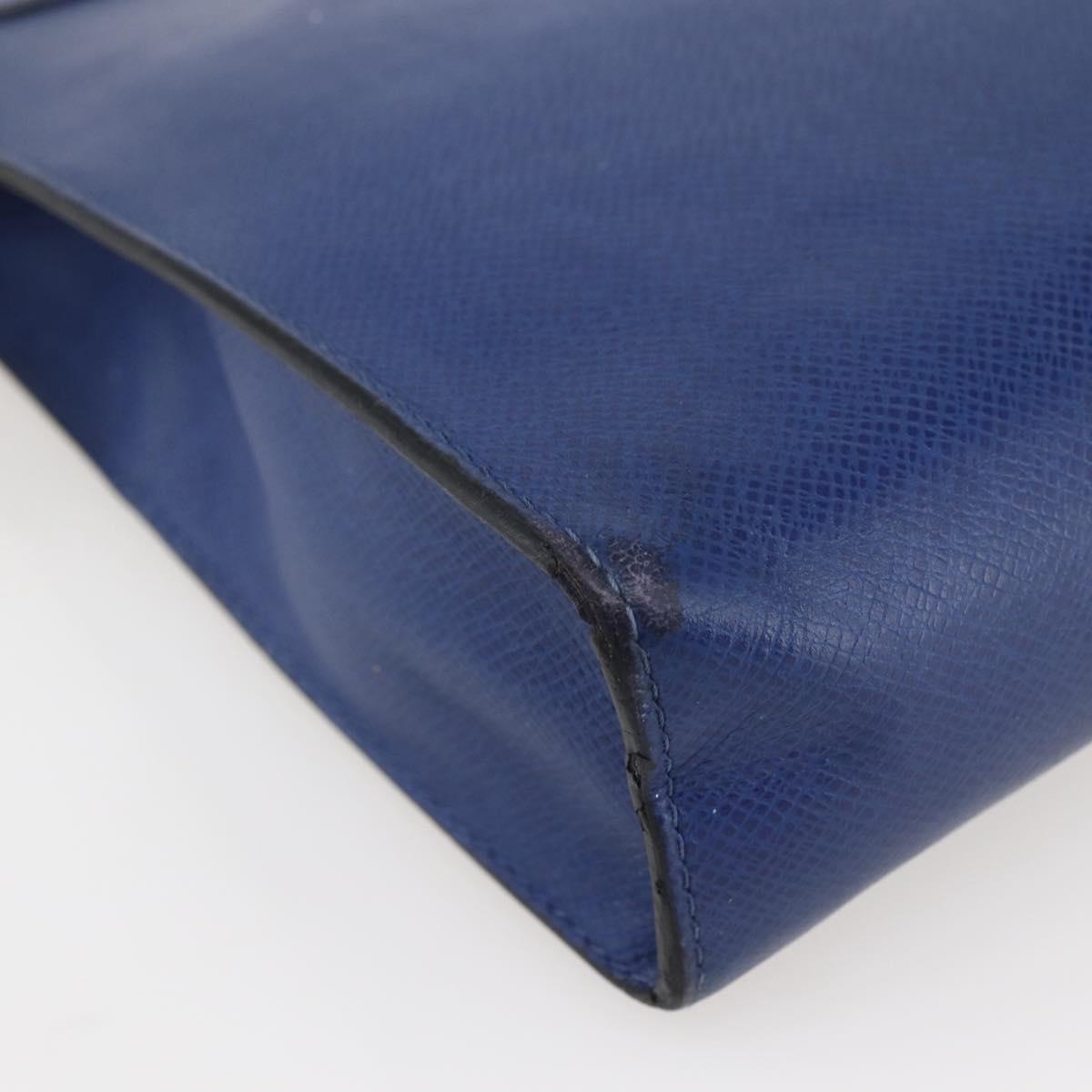 LOUIS VUITTON Taiga Pochette Voyage MM Clutch Bag Blue M30575 LV Auth 145081