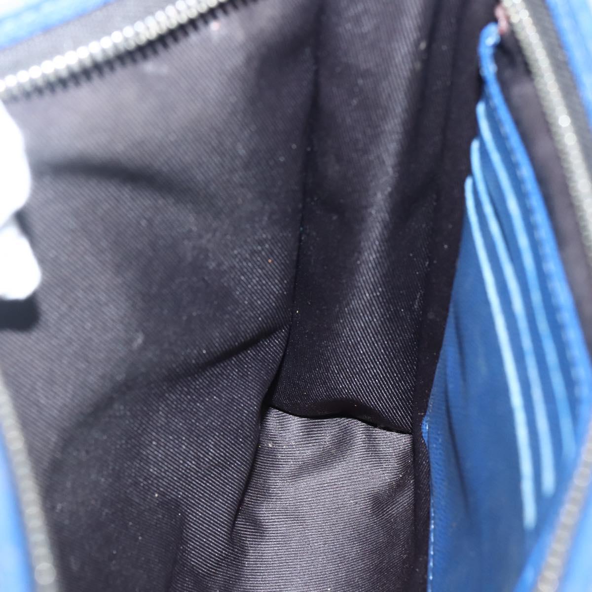 LOUIS VUITTON Taiga Pochette Voyage MM Clutch Bag Blue M30575 LV Auth 145081