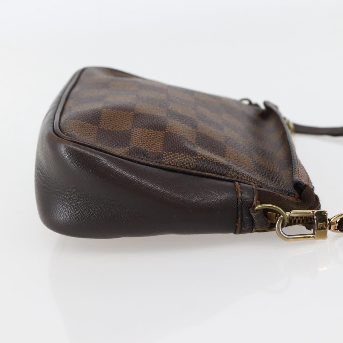 LOUIS VUITTON Damier Ebene Trousse Makeup Pouch N51982 LV Auth 145083