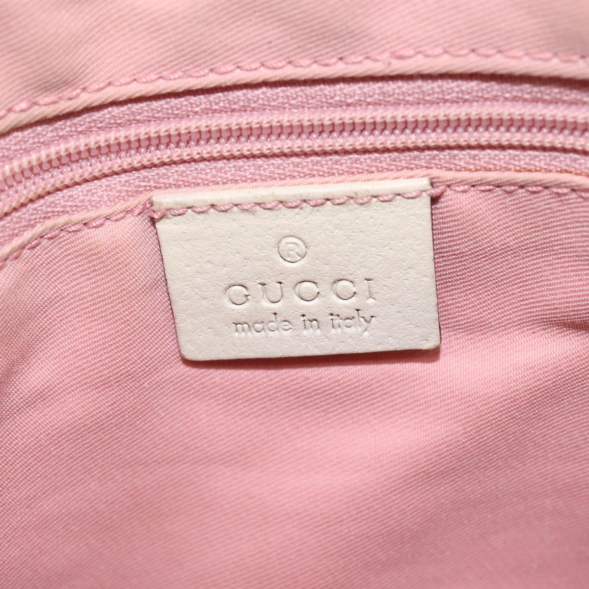 GUCCI GG Canvas Shoulder Bag Beige Silver 145809 Auth 145127