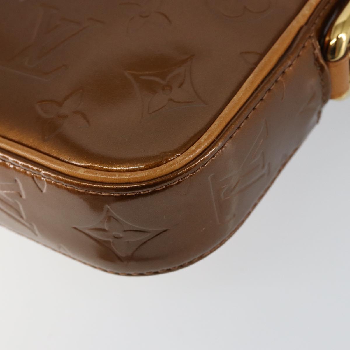 LOUIS VUITTON Monogram Vernis Christie PM Shoulder Bag Bronze M91111 Auth 145131