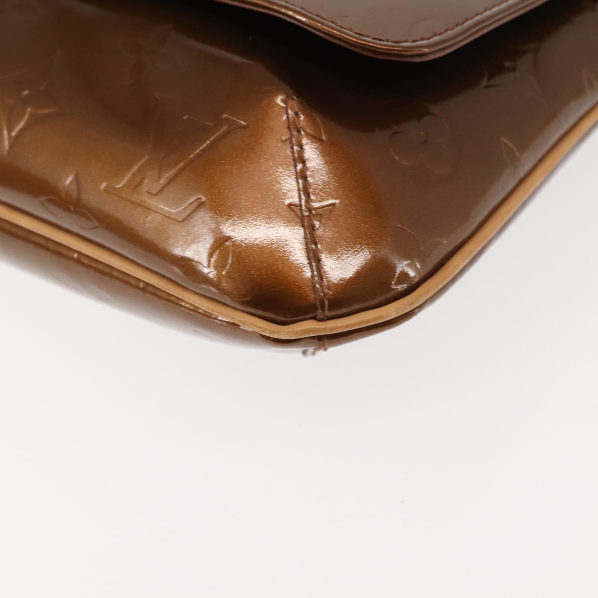 LOUIS VUITTON Monogram Vernis Thompson Street Bag Bronze M91124 LV Auth 145132