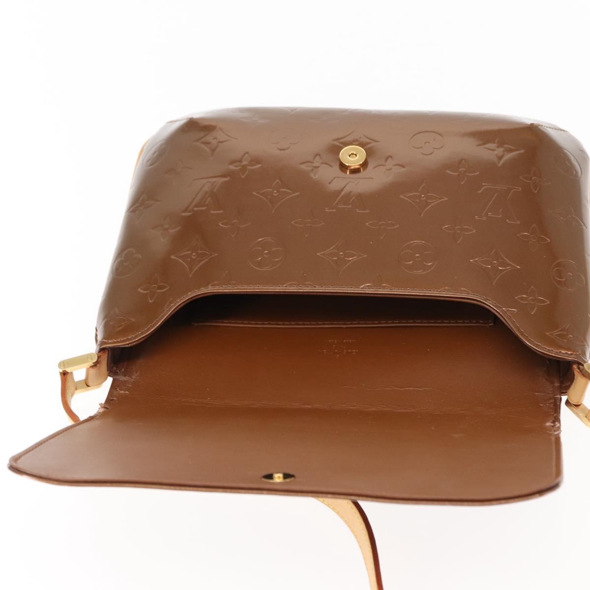 LOUIS VUITTON Monogram Vernis Thompson Street Bag Bronze M91124 LV Auth 145132
