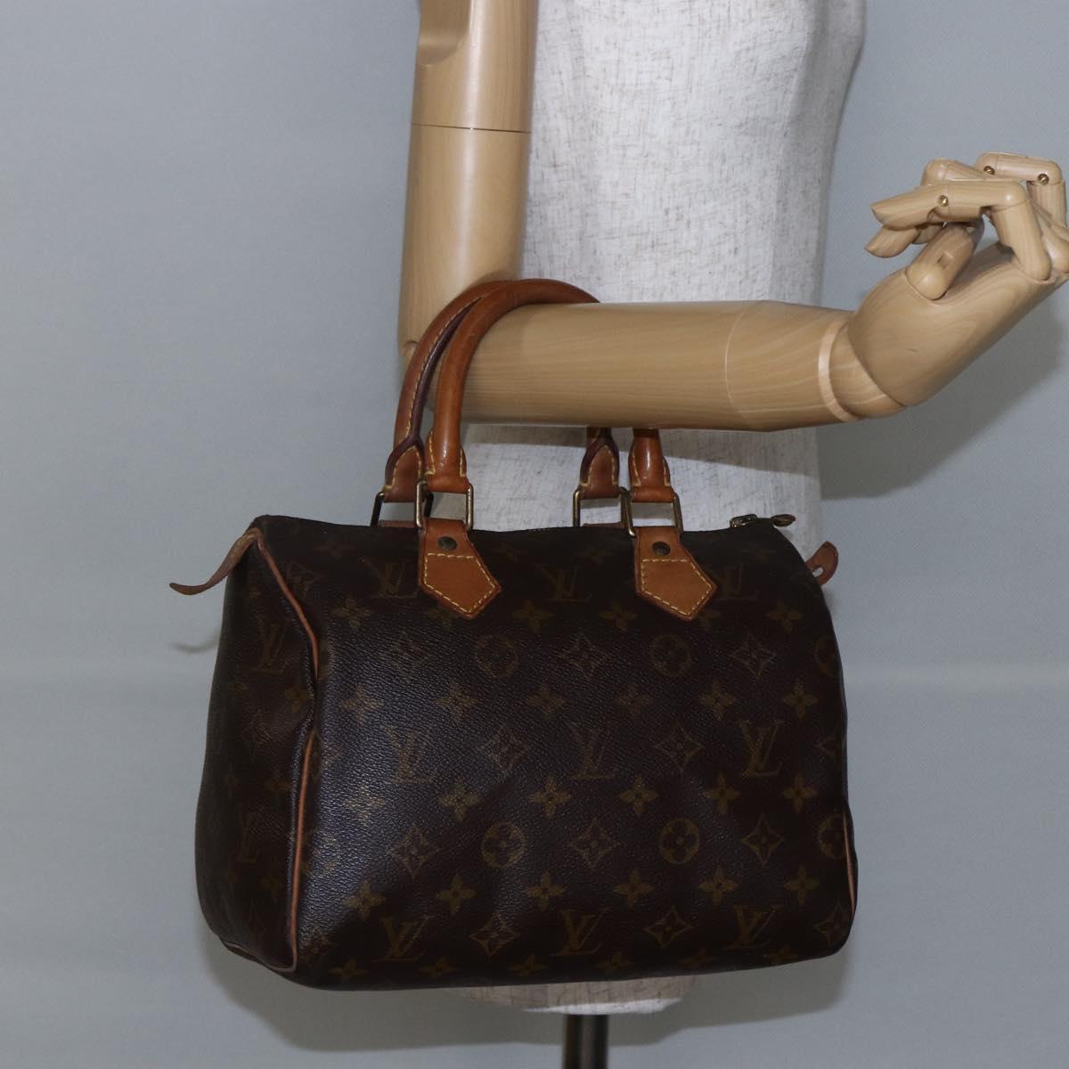 LOUIS VUITTON Monogram Speedy 25 Hand Bag M41528 LV Auth 145133