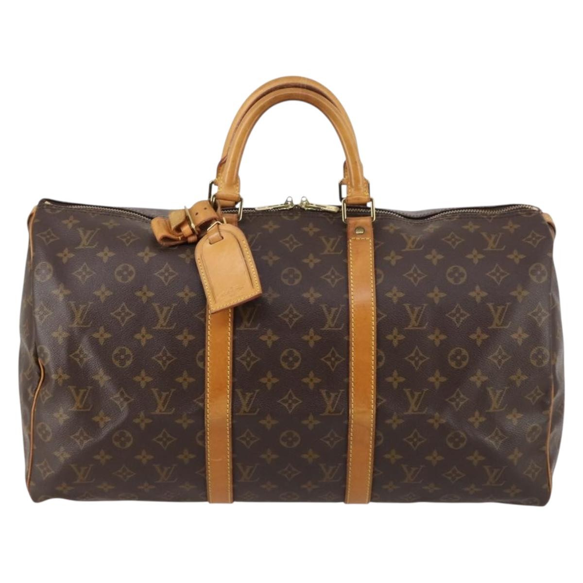 LOUIS VUITTON Monogram Keepall 50 Boston Bag M41426 LV Auth 145143