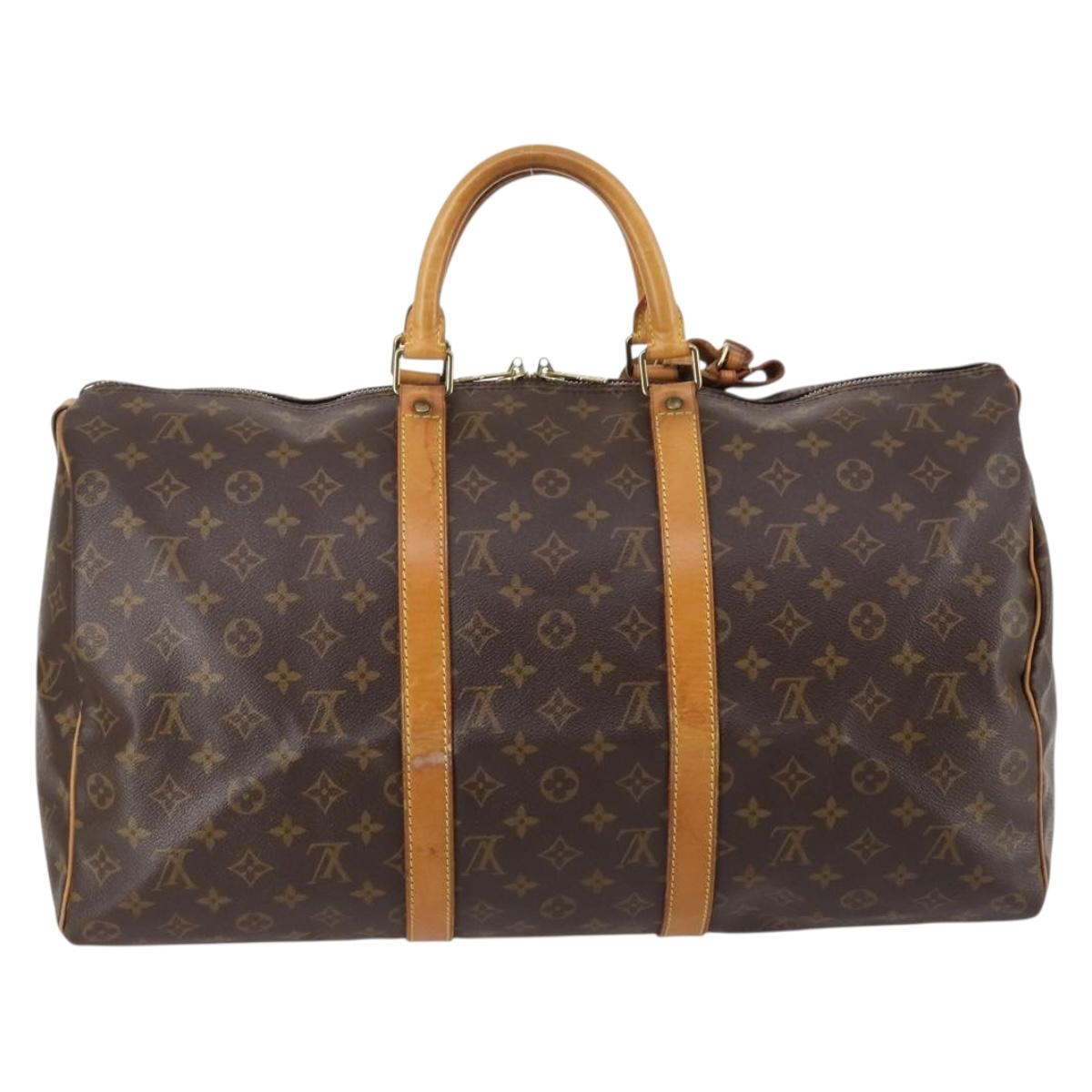 LOUIS VUITTON Monogram Keepall 50 Boston Bag M41426 LV Auth 145143